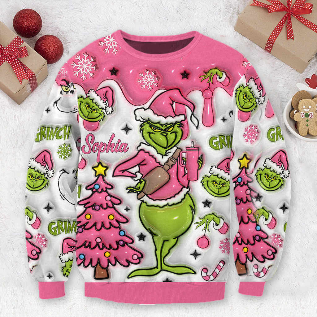 Personalized Merry Grinchmas Ugly Sweater for Christmas Gift Ugly Sweater GradoCreations