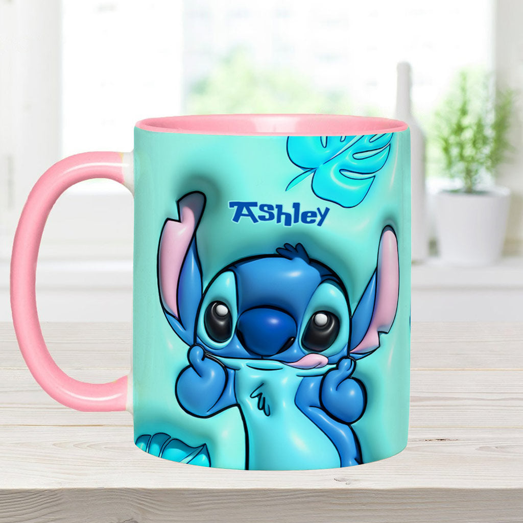 Personalized Ohana Accent Mug Custom Name Gift for Mom Accent Mug GradoCreations