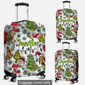 Personalized Christmas Luggage Cover Custom Name Gift Idea Luggage Cover GradoCreations