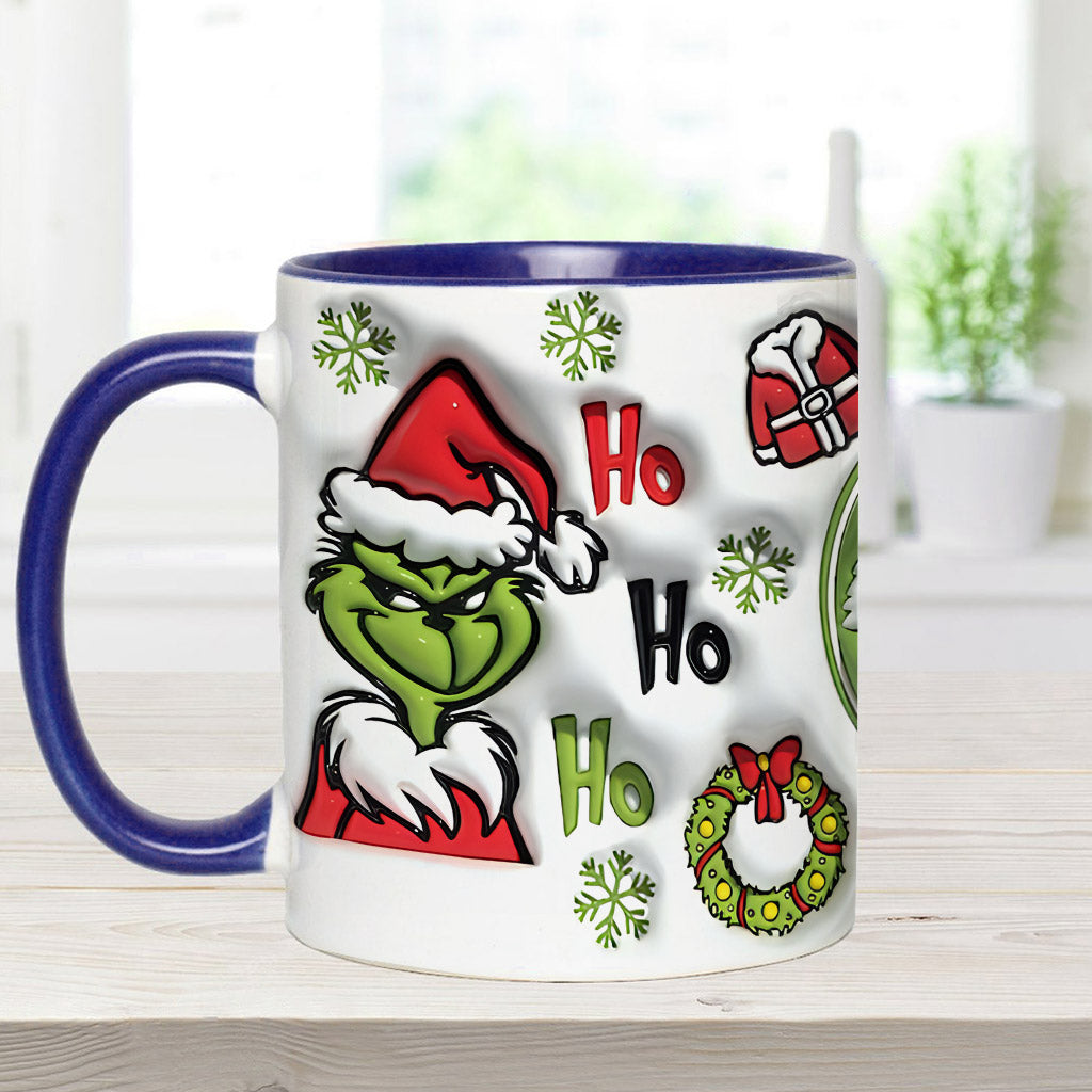 Personalized Grinch Accent Mug Custom Name Holiday Gift Accent Mug GradoCreations