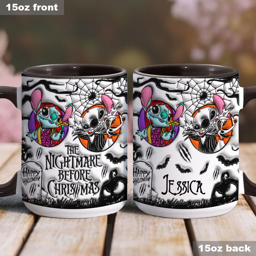 Personalized Nightmare Before Christmas Accent Mug for Gifts Accent Mug GradoCreations