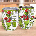 Personalized Grinch Wine Tumbler Custom Name Christmas Gift Wine Tumbler GradoCreations