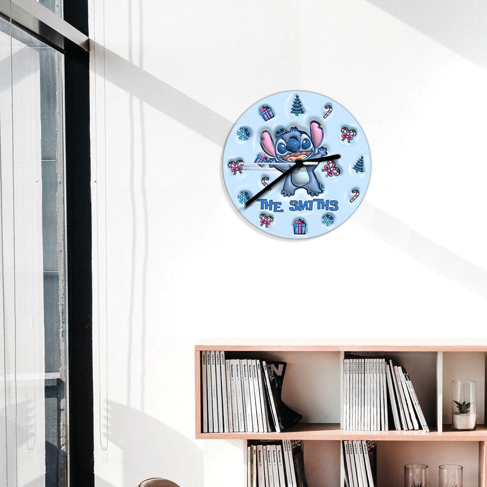 Personalized Ohana Wall Clock Custom Family Name Gift Wall Clock GradoCreations