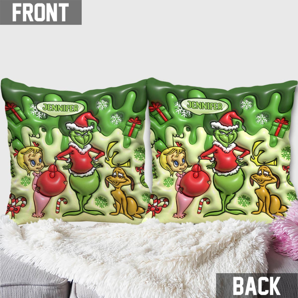 Personalized Merry Christmas Throw Pillow Custom Gift for Kids Throw Pillow GradoCreations
