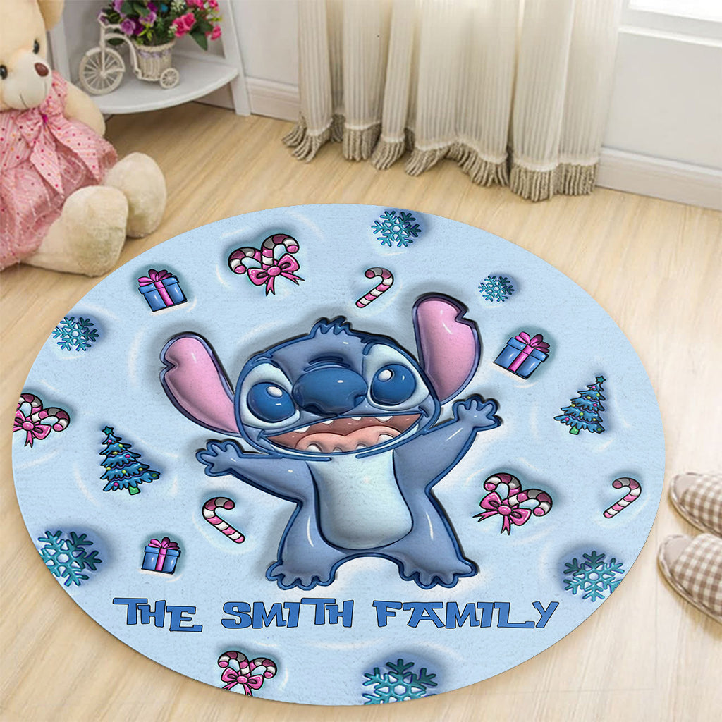 Personalized Round Rug with Cartoon Design for Family Gift Round Rug GradoCreations