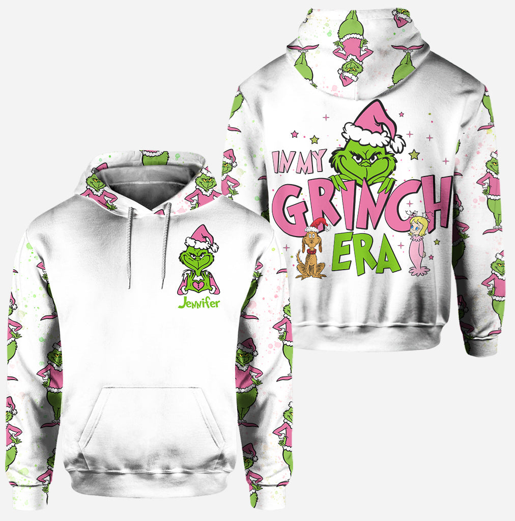 Personalized Grinch Era Christmas Hoodie and Leggings Set Hoodie & Leggings GradoCreations
