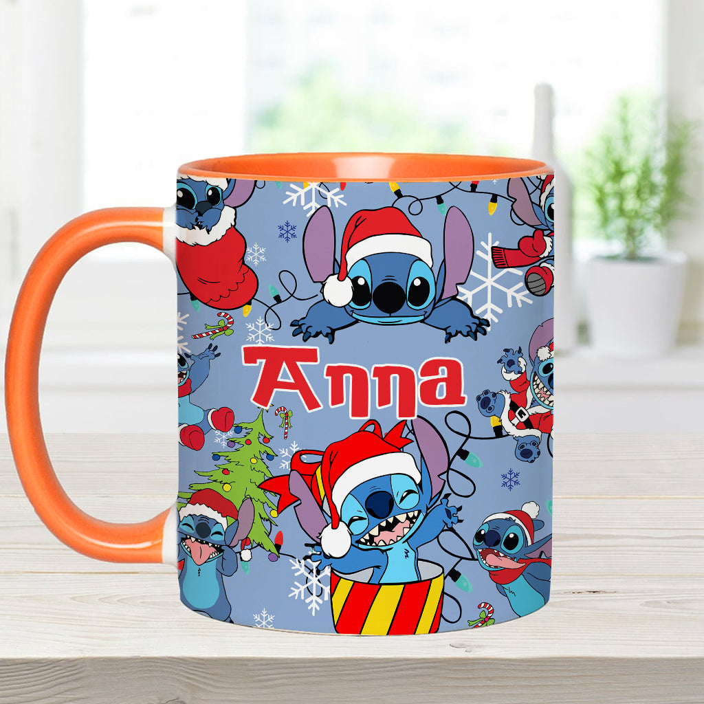 Personalized Ohana Accent Mug Custom Name Christmas Gift Accent Mug GradoCreations