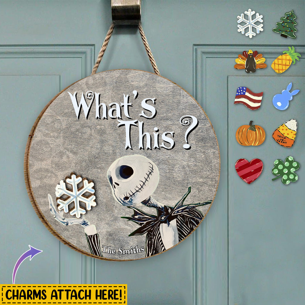 Personalized Interchangeable Wood Sign with Seasonal Charms Interchangeable Seasonal Wood Sign GradoCreations