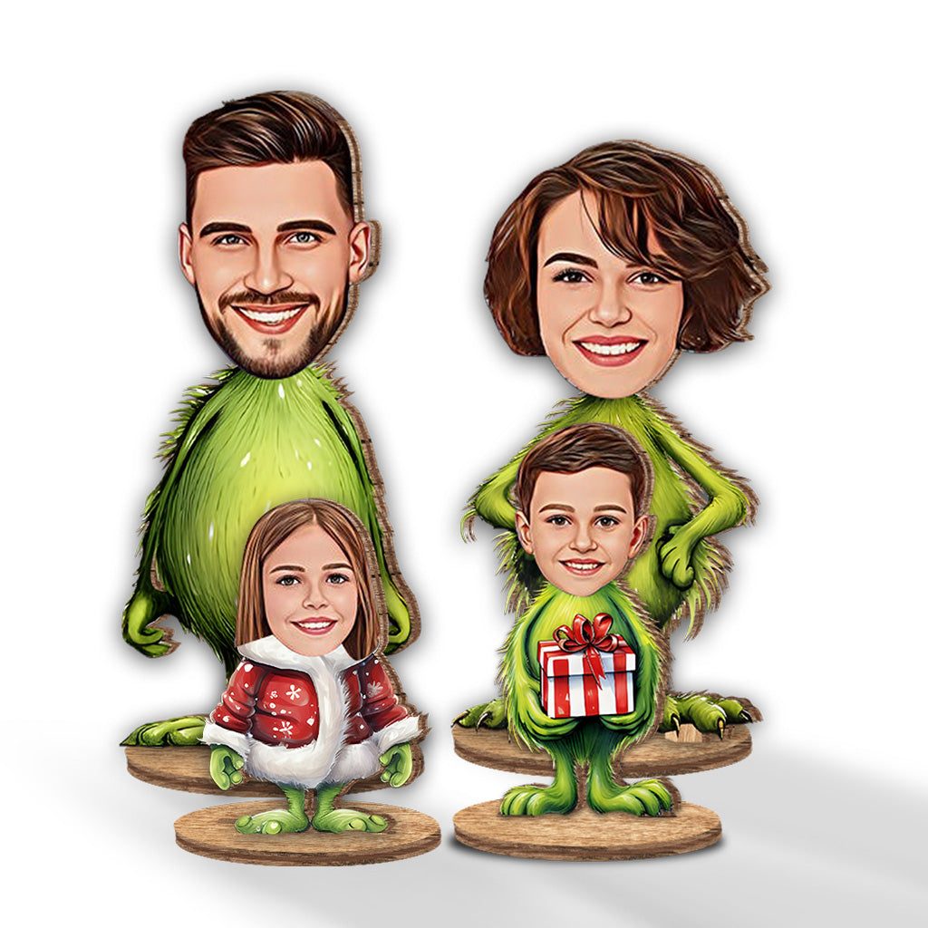 Personalized Grinchmas Freestanding Wood Plaque Christmas Gift Freestanding Wood Plaque GradoCreations