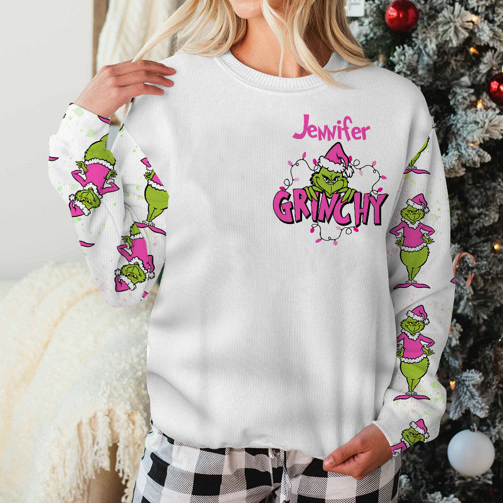 Personalized Grinchy Holiday Ugly Sweater Gift for Women Ugly Sweater GradoCreations