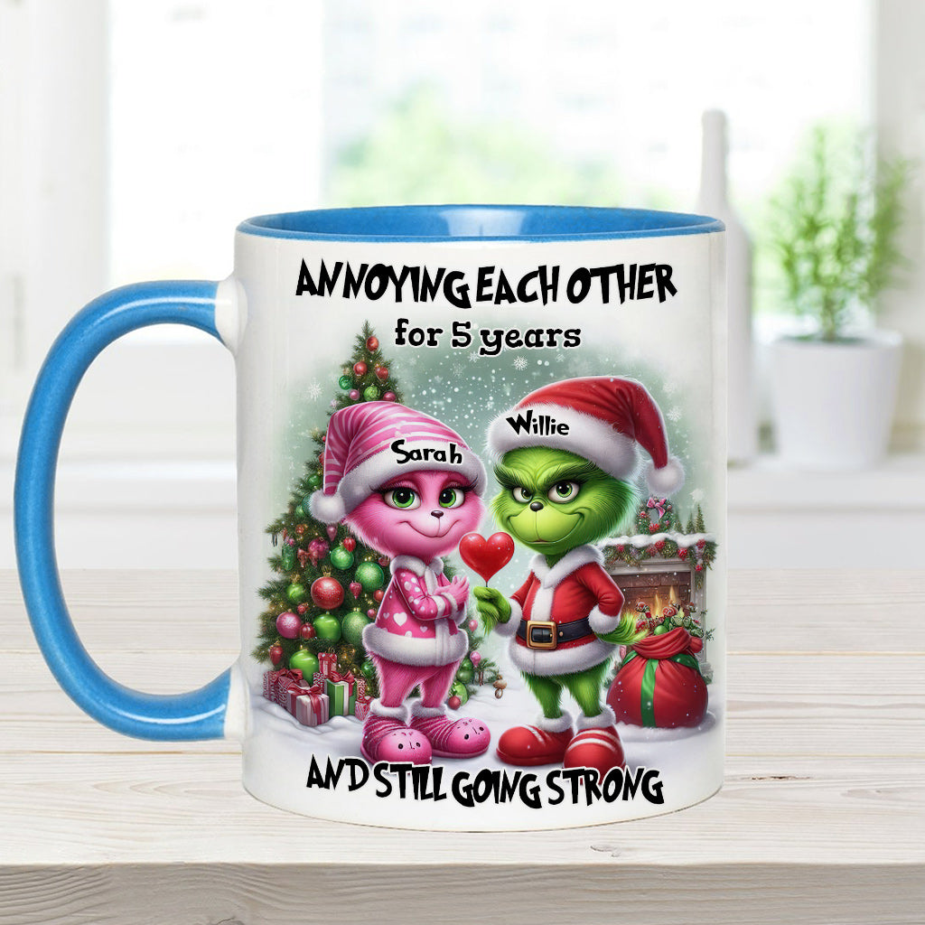 Personalized Accent Mug Annoying Each Other Gift for Couple Christmas Accent Mug GradoCreations