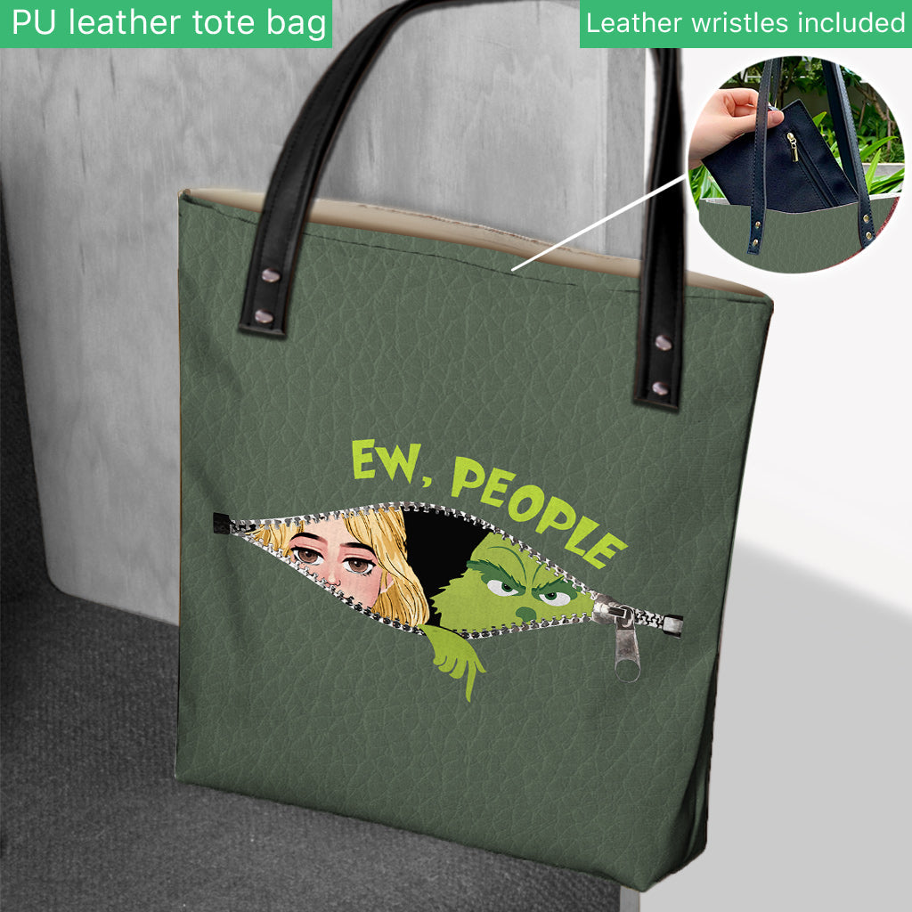 Personalized Ew People Tote Bag Custom Name Gift for Christmas Tote Bag GradoCreations