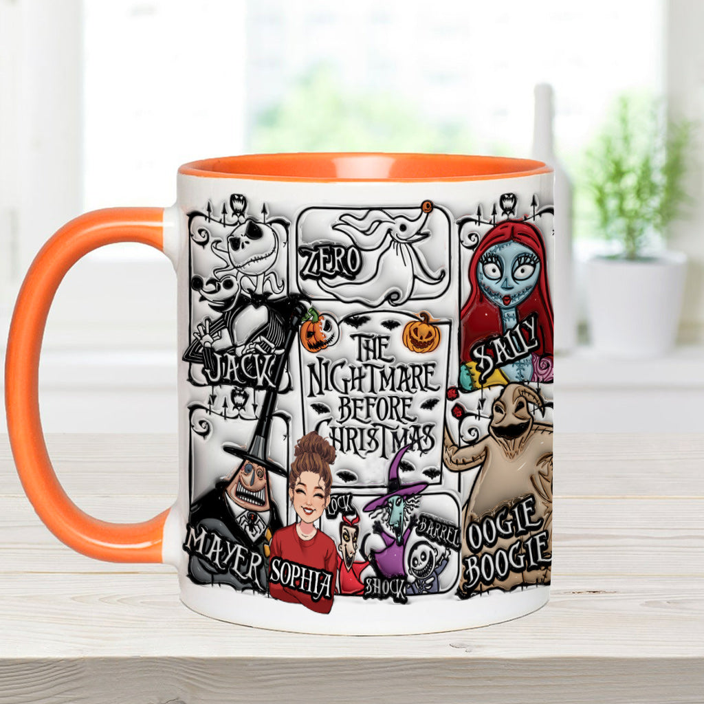Personalized Nightmare Before Christmas Accent Mug Gift Idea Accent Mug GradoCreations