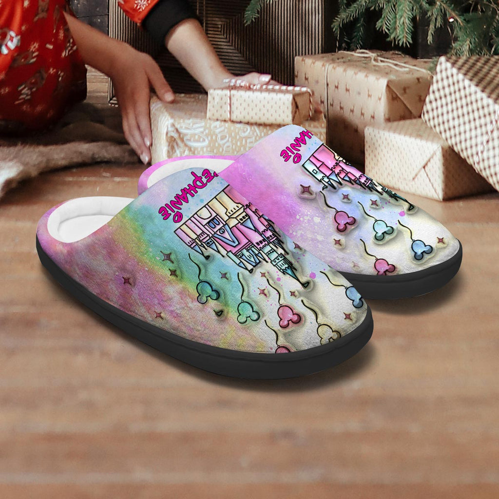 Personalized Cozy Mouse Slippers Custom Design Gift Slippers GradoCreations