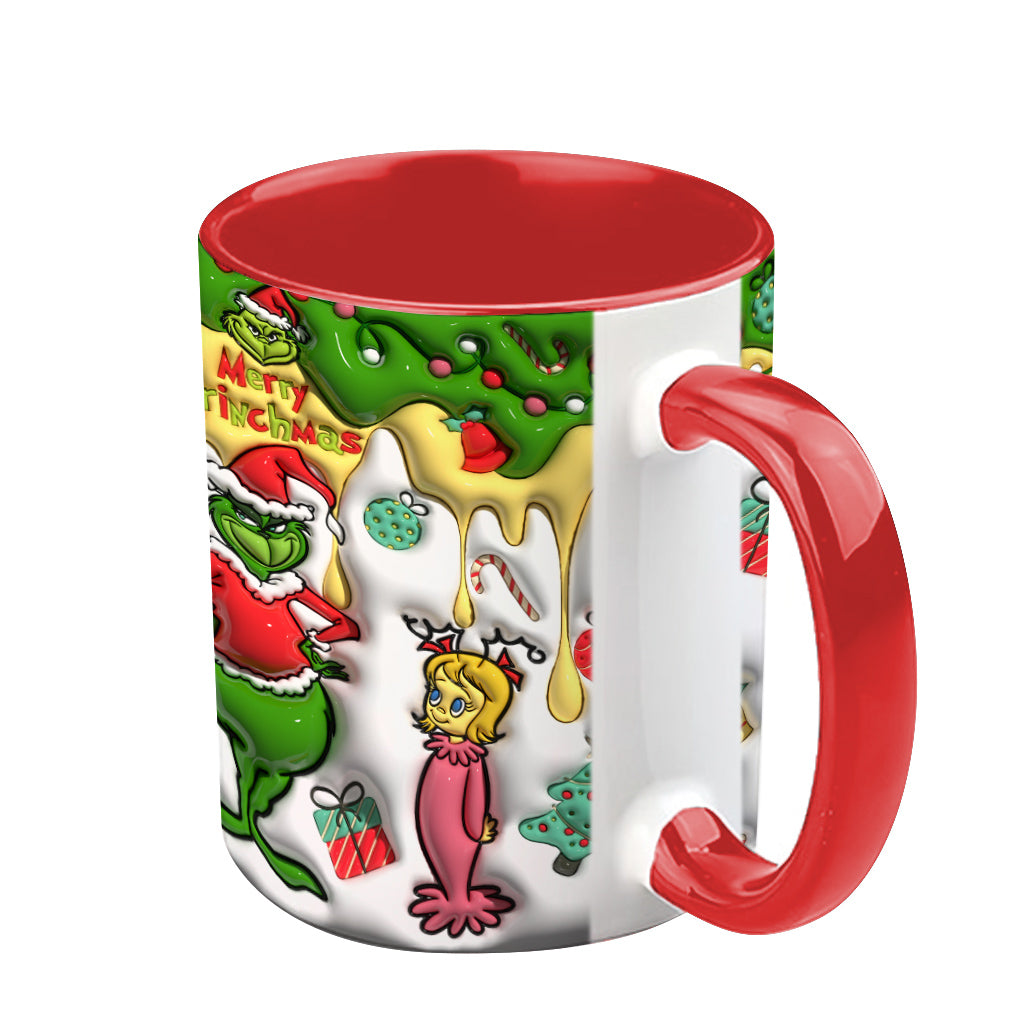 Personalized Merry Grinchmas Accent Mug Custom Name Gift Accent Mug GradoCreations