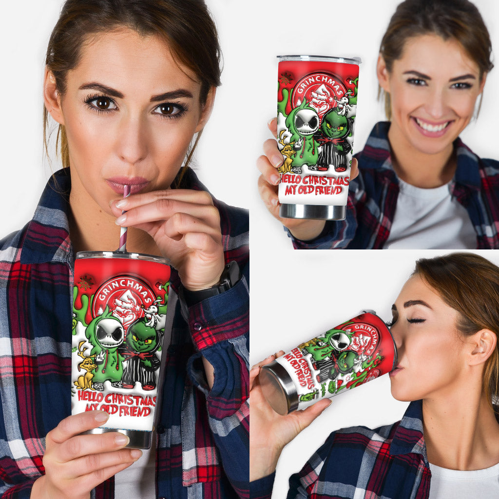 Personalized Grinch Christmas Tumbler with Custom Name Gift Tumbler GradoCreations