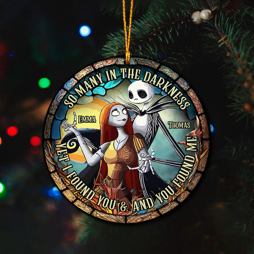 Personalized Stained Glass Couple Ornament Custom Name Gift for Christmas Ornament GradoCreations