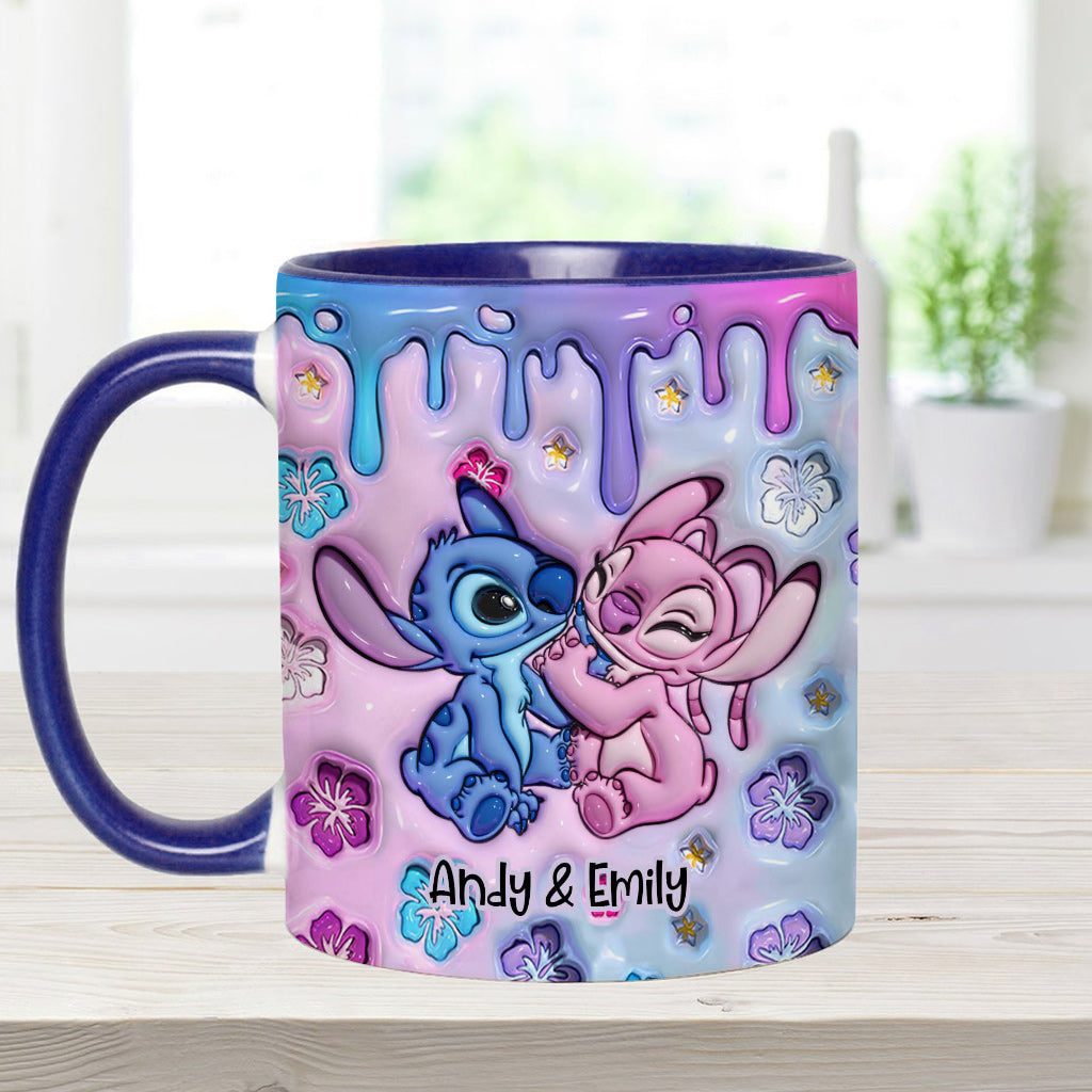 Personalized Ohana Accent Mug Custom Name Gift for Partner Accent Mug GradoCreations