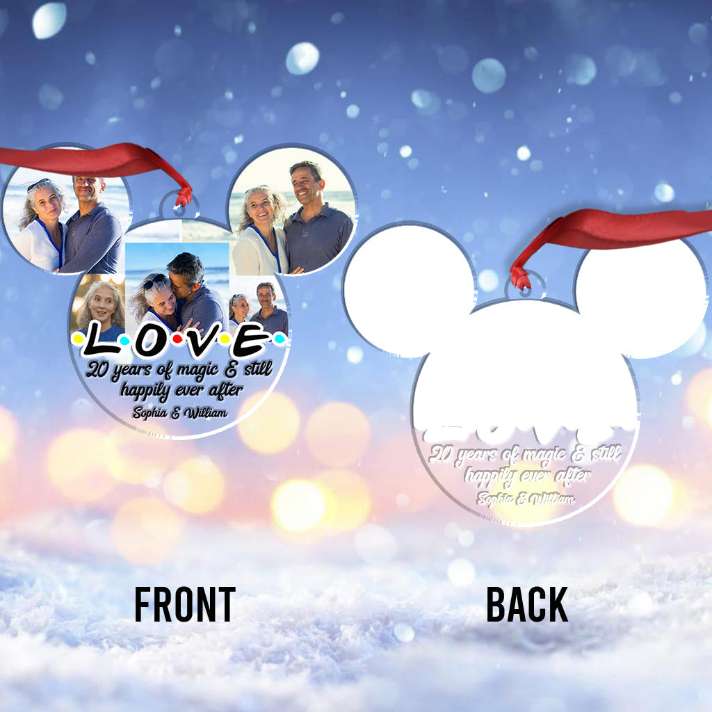Personalized Mouse Ears Ornament Custom Name for Christmas Gift One-sided Ornament GradoCreations