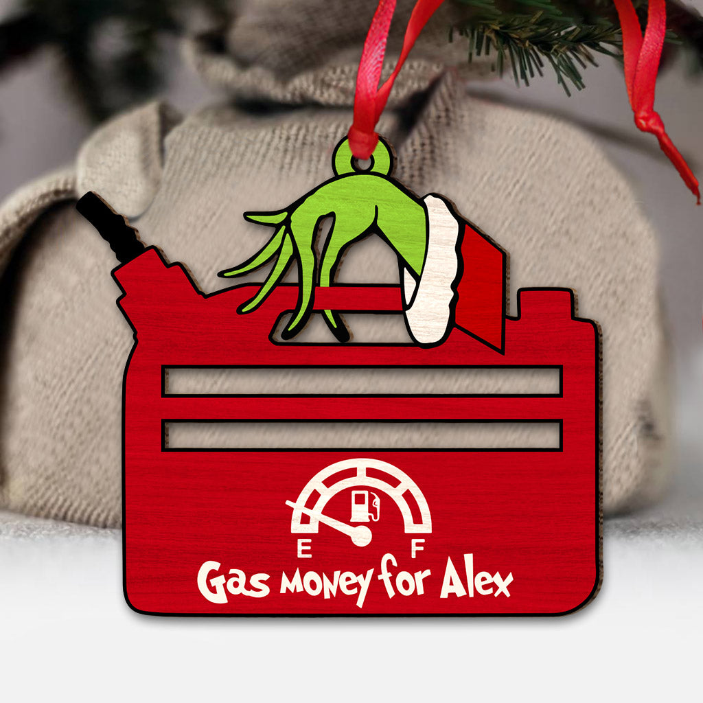 Personalized Gas Money Christmas Ornament Custom Gift for Friend Ornament GradoCreations