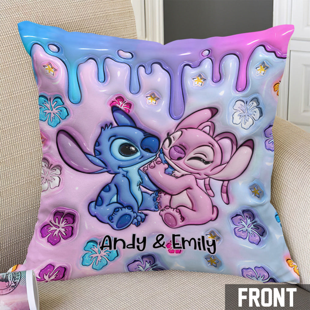 Personalized Ohana Throw Pillow Custom Names Gift for Couples Throw Pillow GradoCreations
