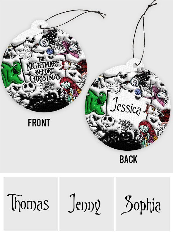 Personalized Nightmare Before Christmas Air Freshener Gift Circle Air Freshener GradoCreations