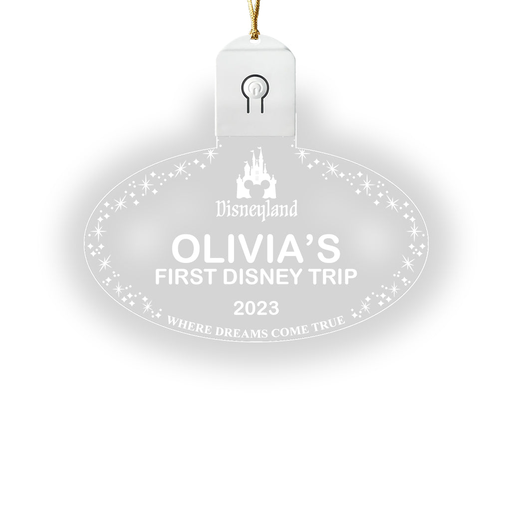 Personalized LED Acrylic Ornament with Custom Name for Christmas Led Acrylic Ornament GradoCreations