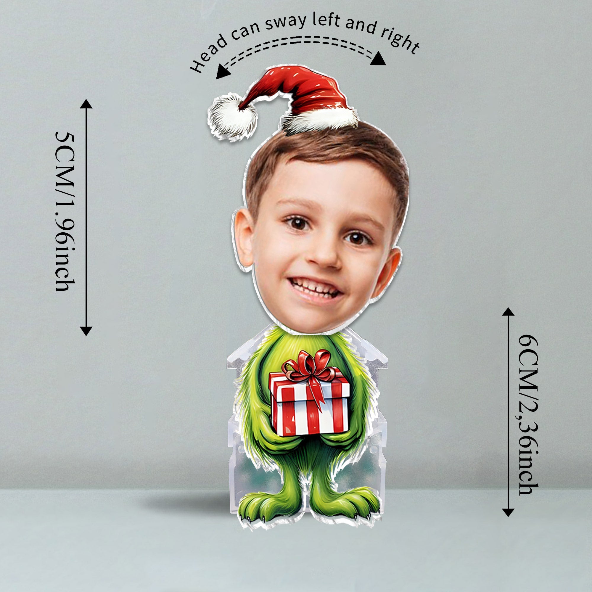 Personalized Shaking Head Christmas Decoration Custom Gift Custom Shaking Head GradoCreations