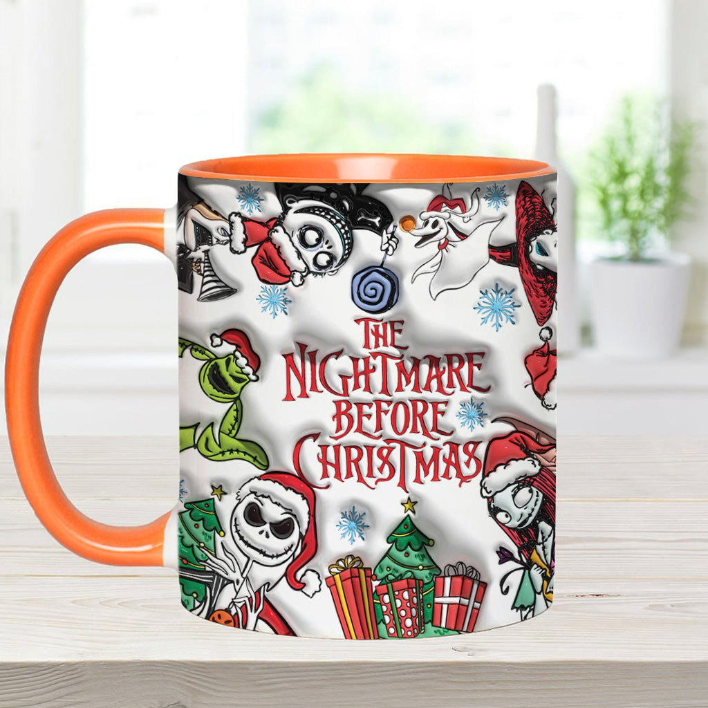 Personalized Nightmare Before Christmas Accent Mug Gift for Halloween & Christmas Accent Mug GradoCreations
