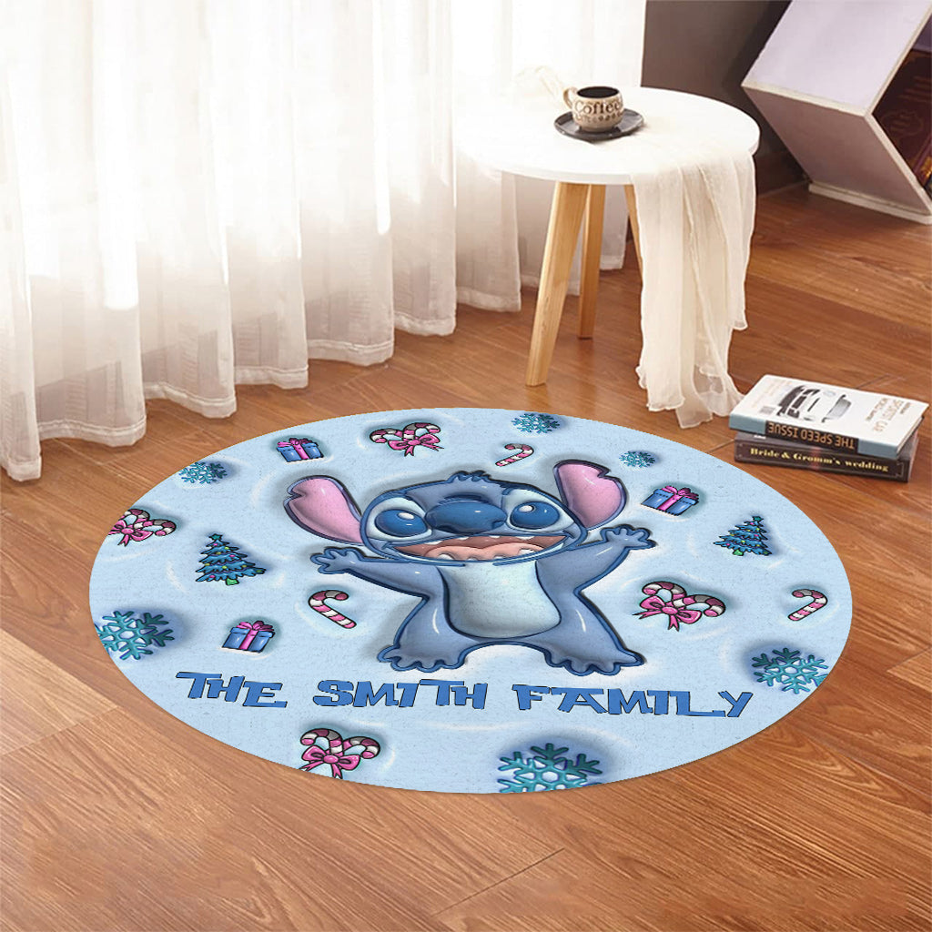 Personalized Round Rug with Cartoon Design for Family Gift Round Rug GradoCreations