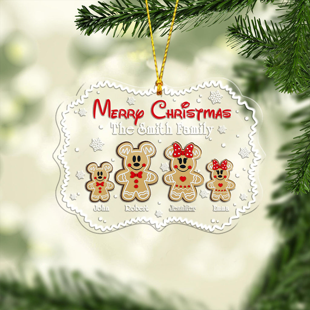 Personalized Christmas Ornament Custom Family Gift Acrylic 3mm One-sided Ornament GradoCreations