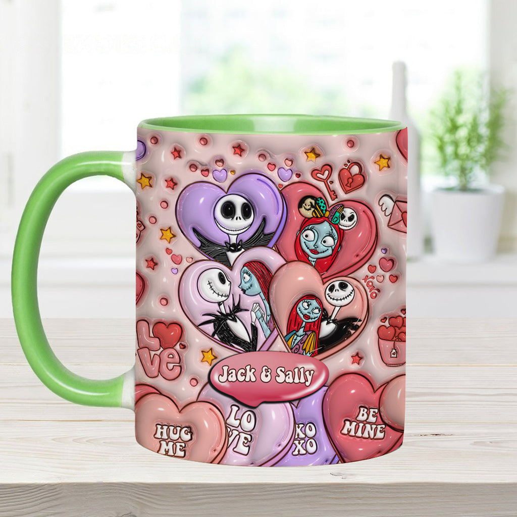 Personalized Nightmare Before Christmas Mug Custom Name Gift for Couples Accent Mug GradoCreations