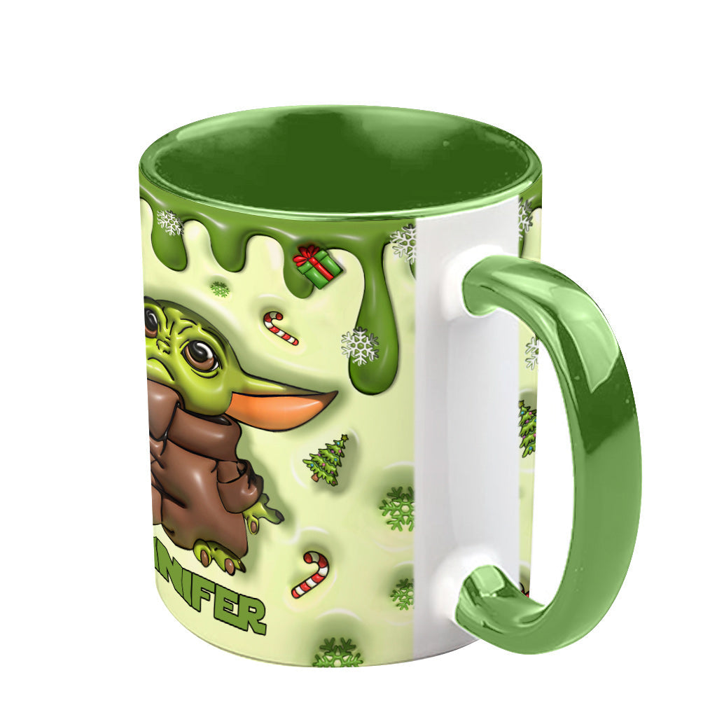 Personalized Cute Character Accent Mug Gift for Mom or Dad Accent Mug GradoCreations