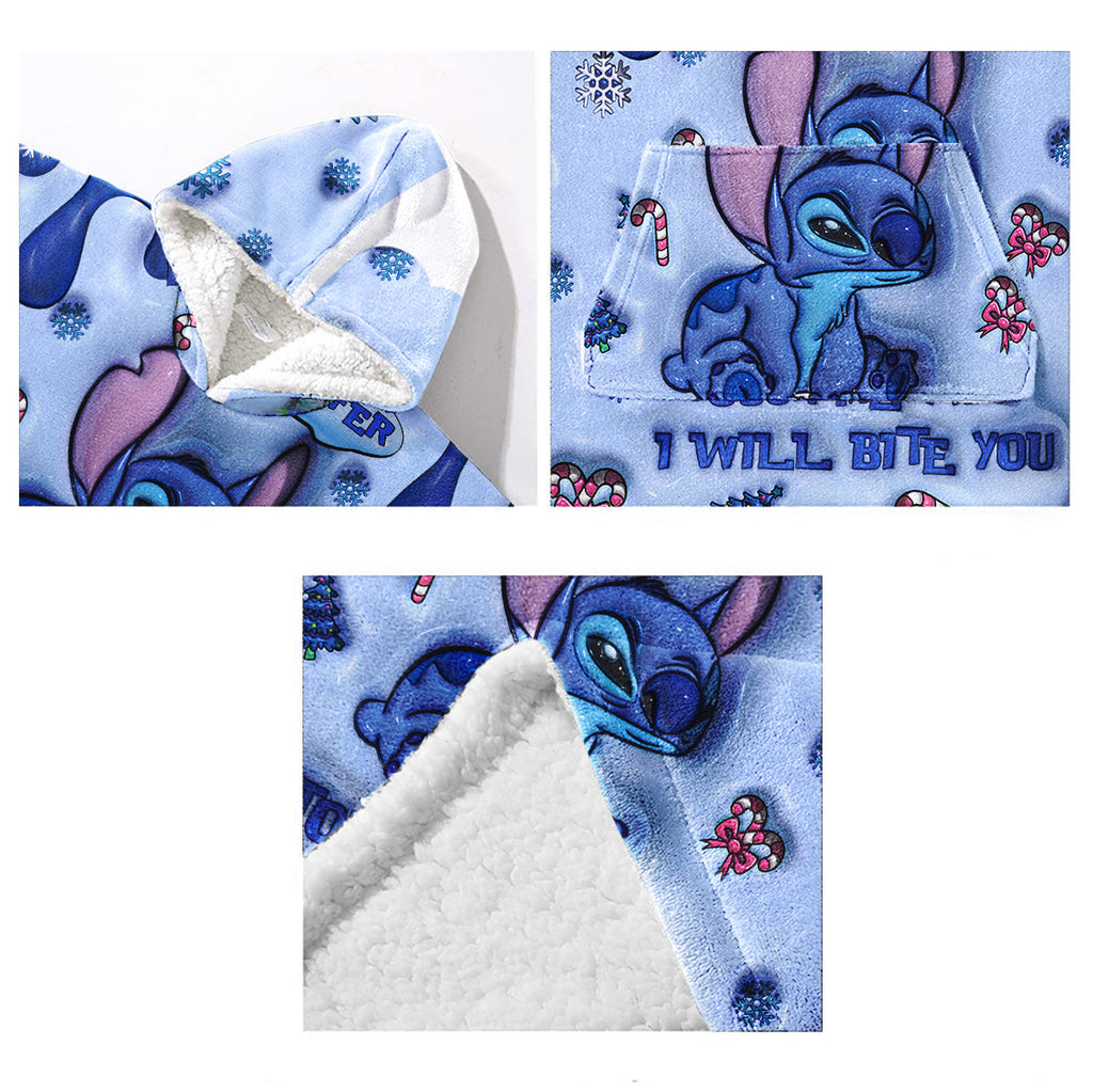 Personalized Ohana Blanket Hoodie Custom Name for Winter Gift Blanket Hoodie GradoCreations