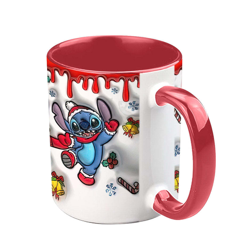 Personalized Christmas Accent Mug with Ohana Design for Mom Accent Mug GradoCreations