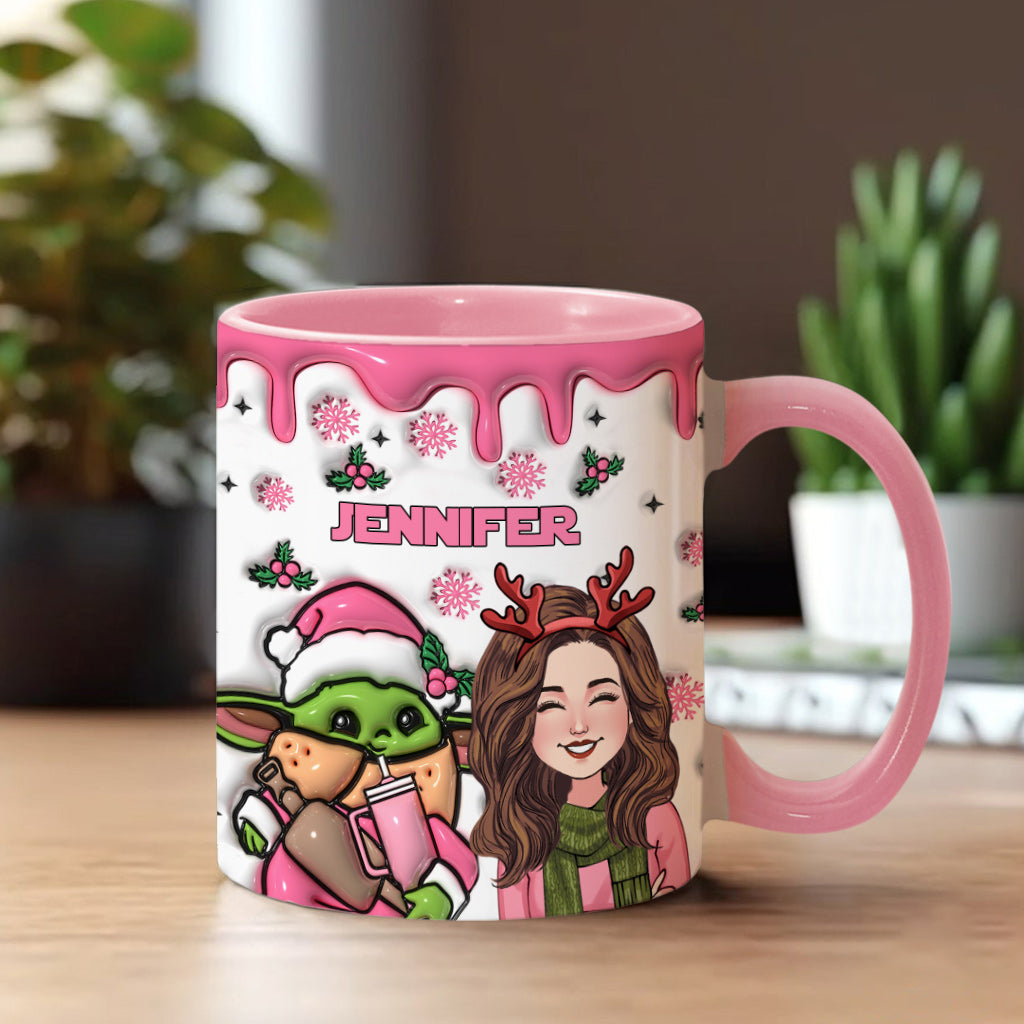 Personalized Cute Accent Mug Custom Name Gift for Mom Accent Mug GradoCreations