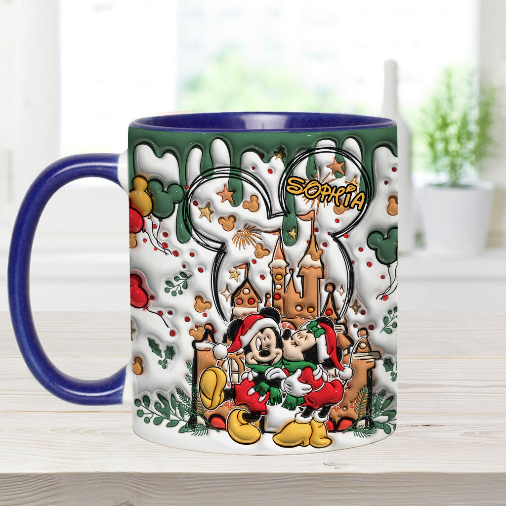 Personalized Christmas Mouse Accent Mug Custom Name Gift Accent Mug GradoCreations