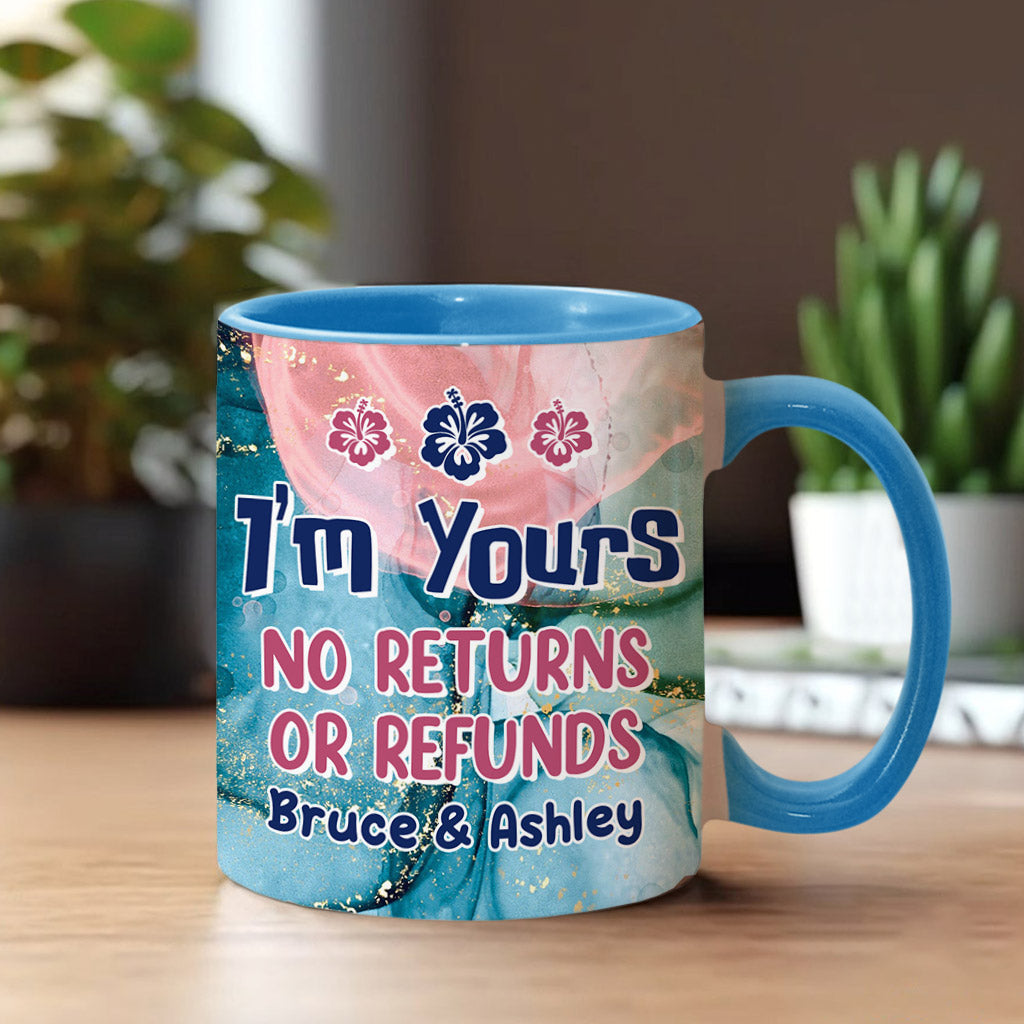 Personalized Ohana Accent Mug Custom Name Gift for Couples Accent Mug GradoCreations
