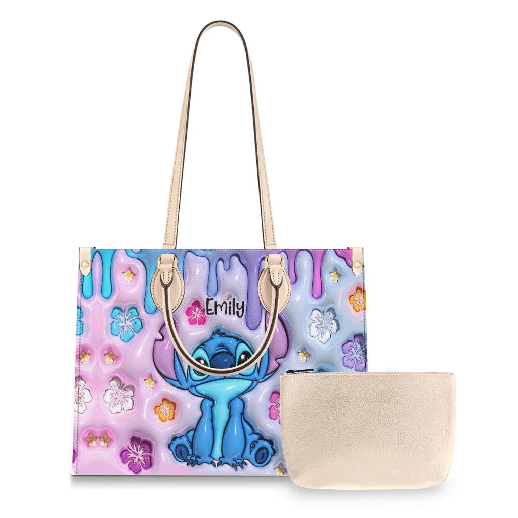 Personalized Ohana Leather Handbag Custom Name Gift for Her Leather Handbag GradoCreations