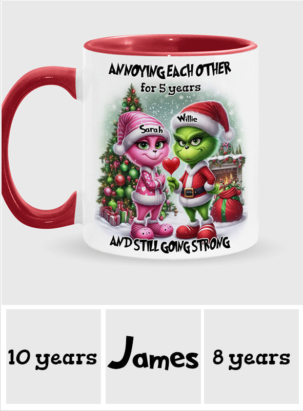 Personalized Accent Mug Annoying Each Other Gift for Couple Christmas Accent Mug GradoCreations