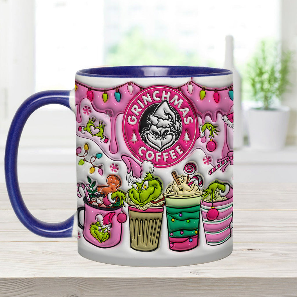 Personalized Grinchmas Coffee Accent Mug Custom Gift for Christmas Accent Mug GradoCreations
