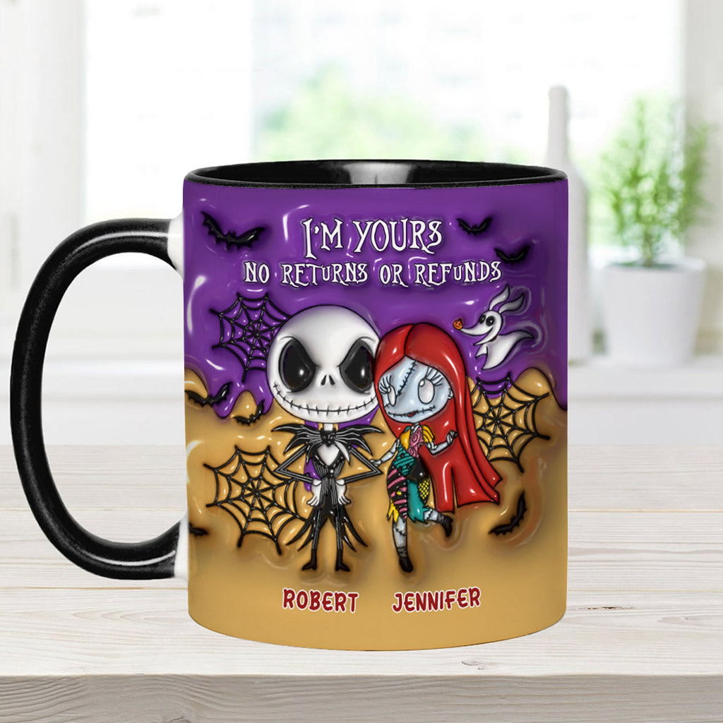 Personalized Nightmare Accent Mug Custom Name Gift for Couples Halloween Accent Mug GradoCreations