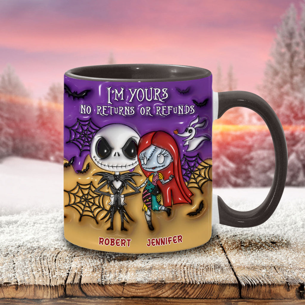 Personalized Nightmare Accent Mug Custom Name Gift for Couples Halloween Accent Mug GradoCreations
