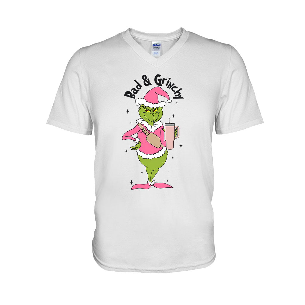 Personalized Grinch Christmas T-shirt and Hoodie Gift for Mom T-shirt & Hoodie GradoCreations