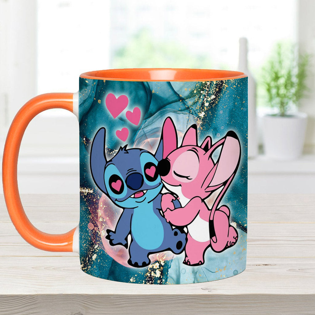 Personalized Ohana Accent Mug Custom Name Gift for Couples Accent Mug GradoCreations