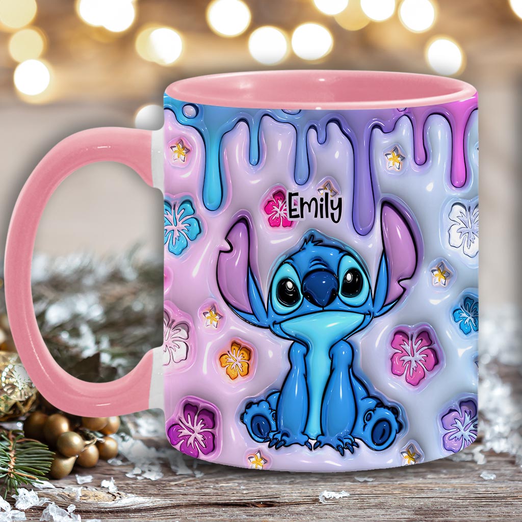 Personalized Ohana Accent Mug Custom Name Gift for Family Accent Mug GradoCreations
