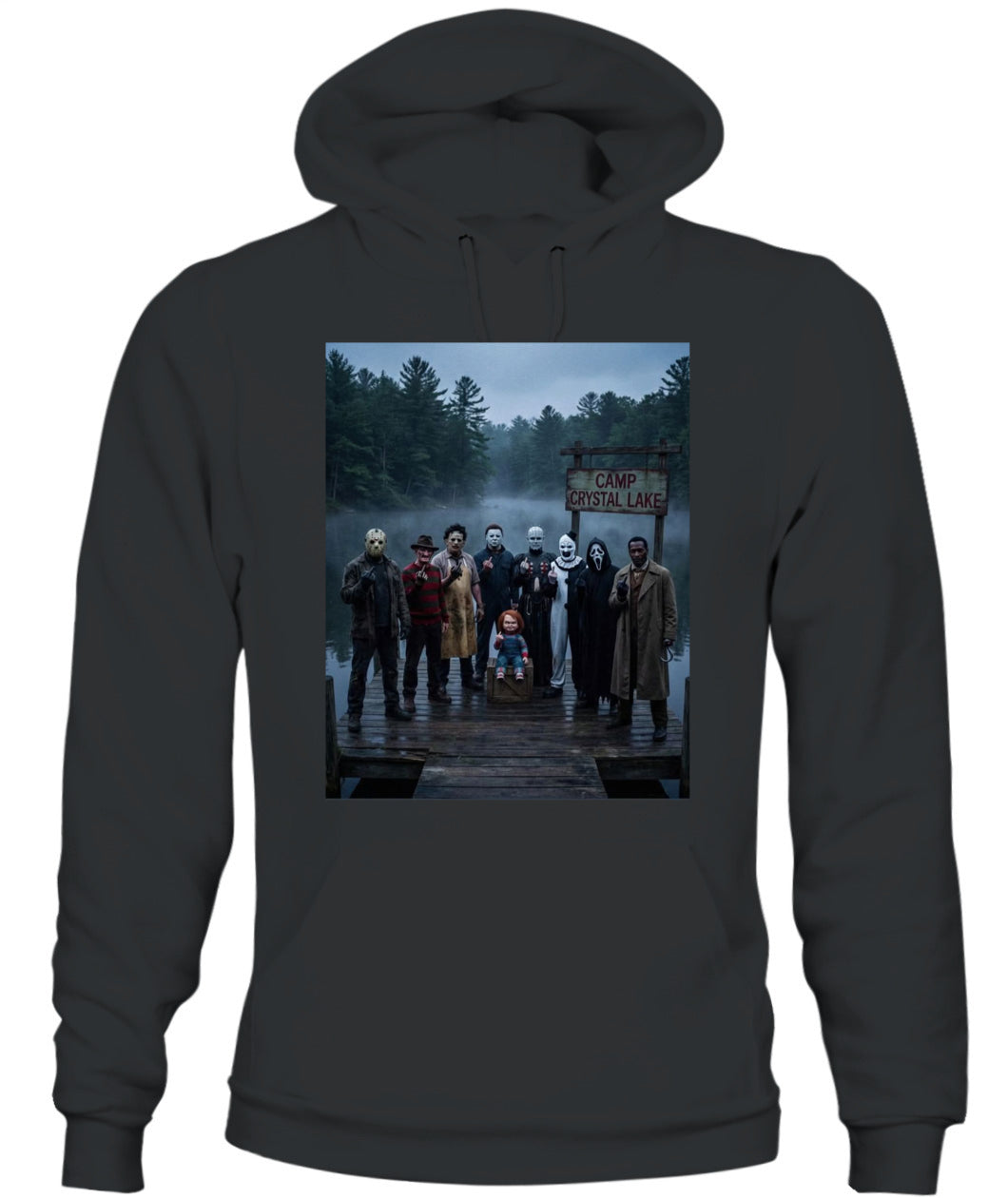 Camp Crystal Lake Horror Icons T-Shirt for Fans | Spooky Gift GradoCreations
