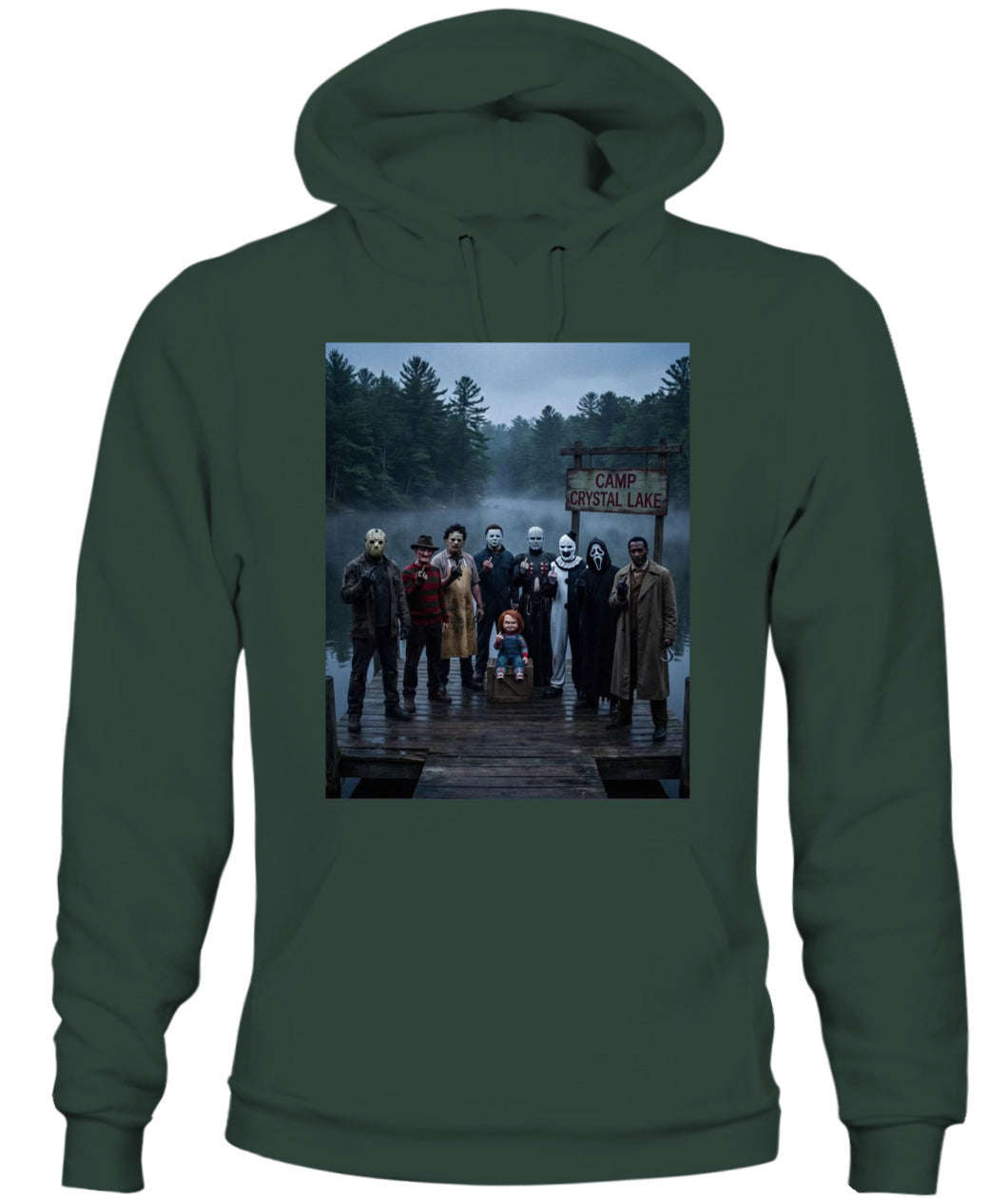 Camp Crystal Lake Horror Icons T-Shirt for Fans | Spooky Gift GradoCreations