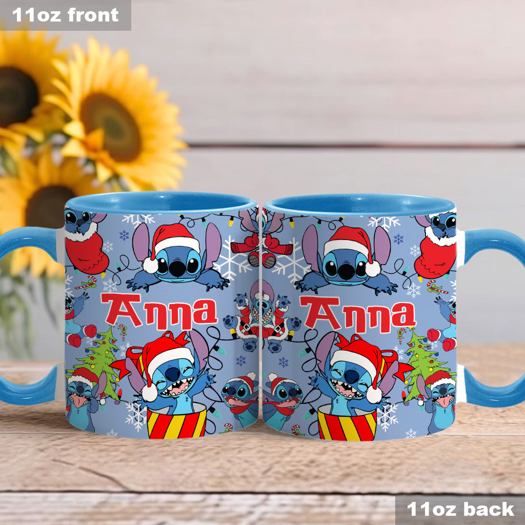 Personalized Ohana Accent Mug Custom Name Christmas Gift Accent Mug GradoCreations