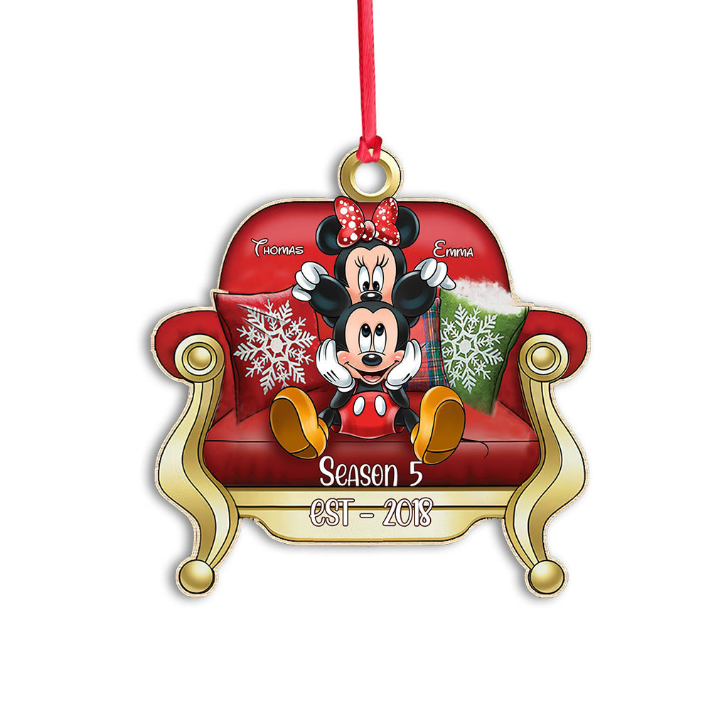 Personalized One-sided Mouse Ornament Custom Family Gift for Christmas One-sided Ornament GradoCreations
